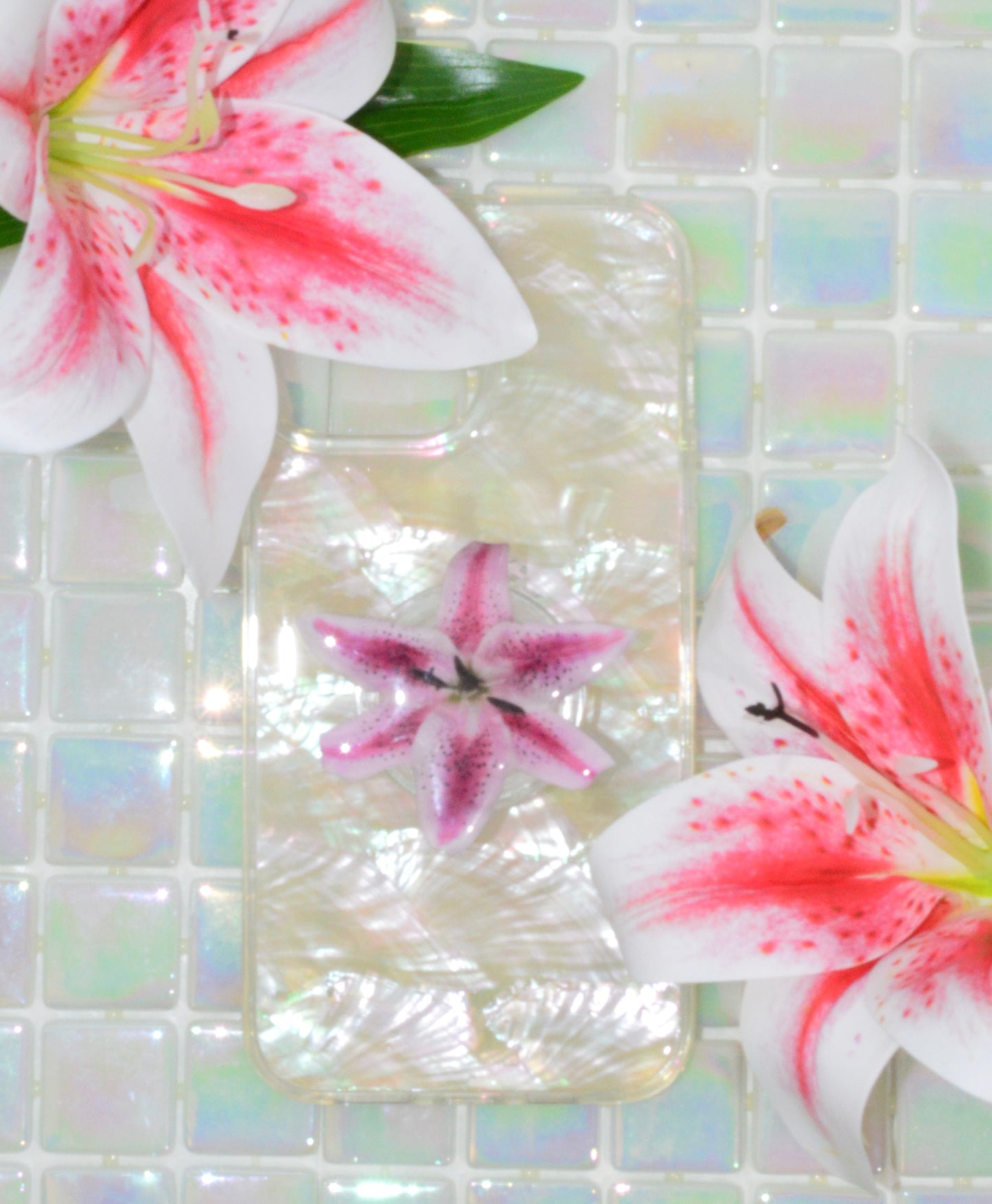 Pink Stargazer Lily Phone Grip