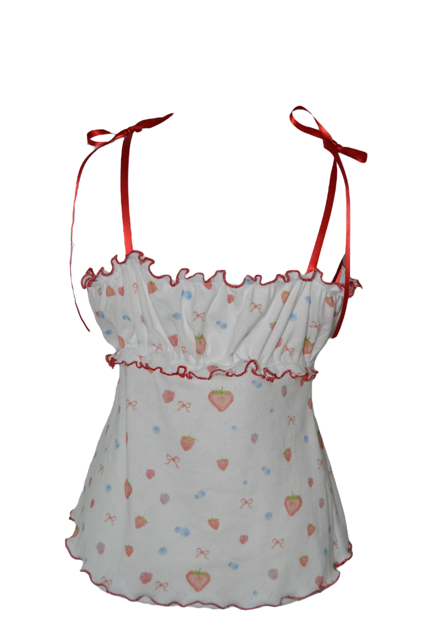 pointelle cami fruit print 