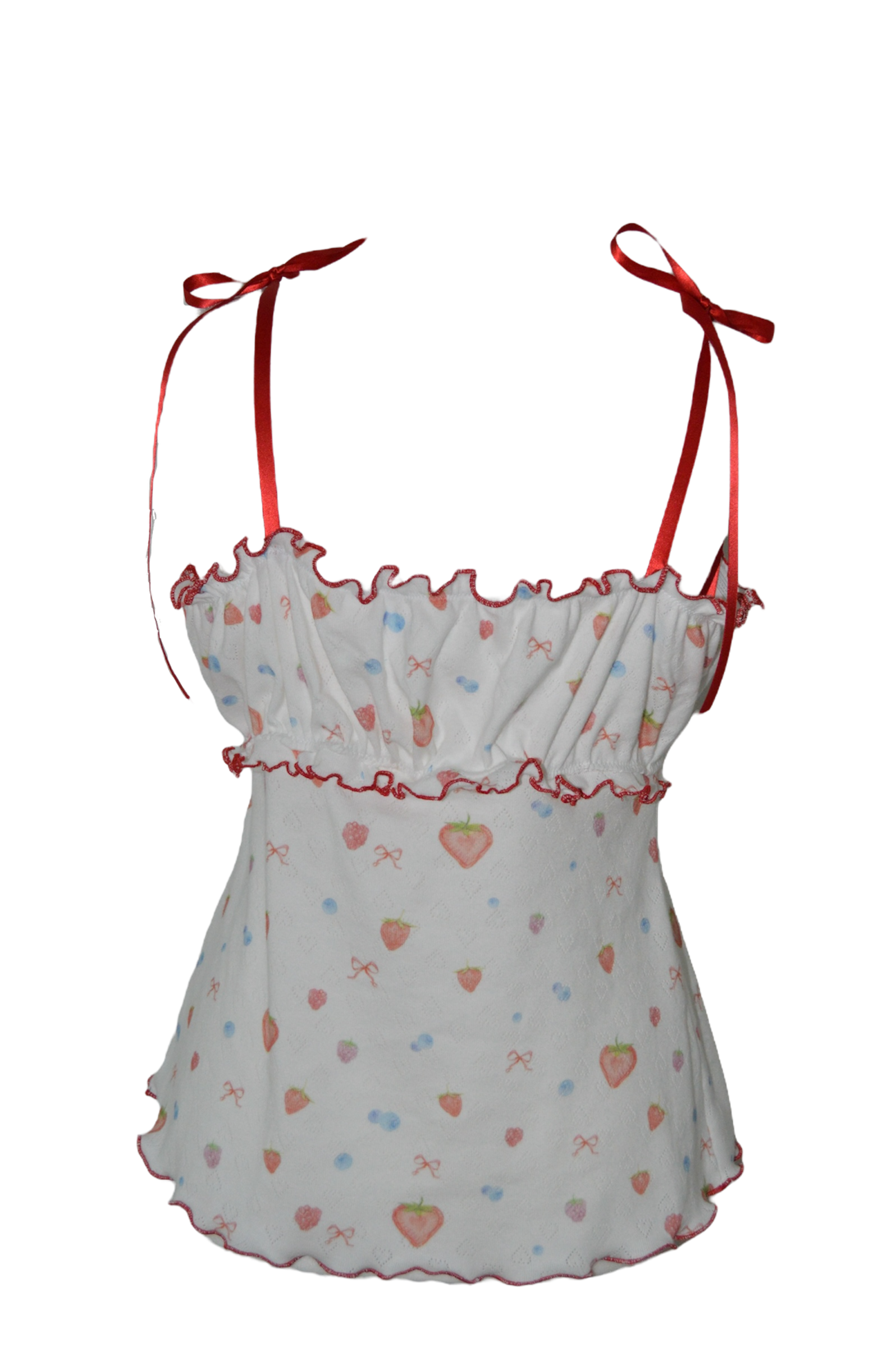 pointelle cami fruit print 