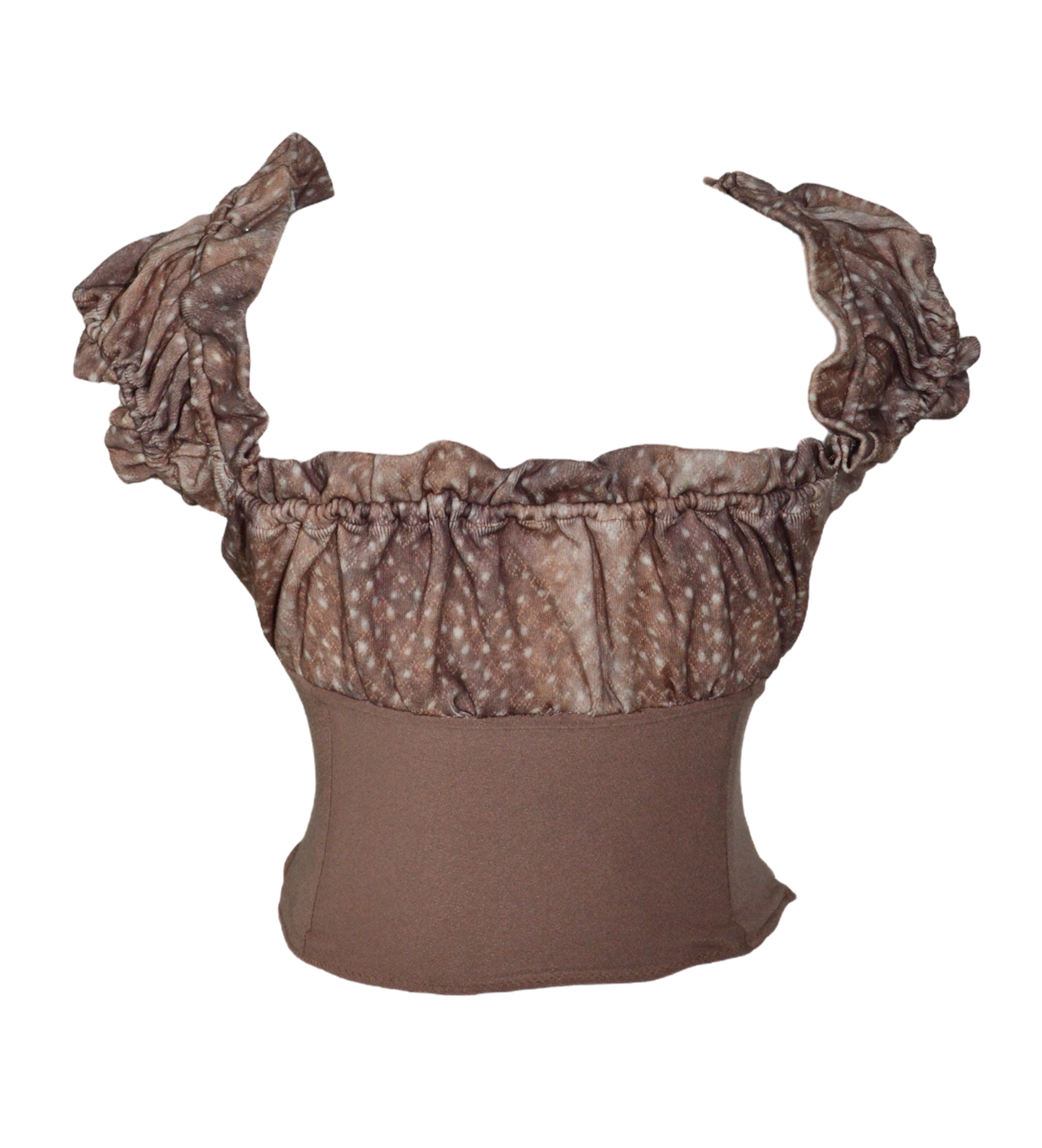 deer print bustier top